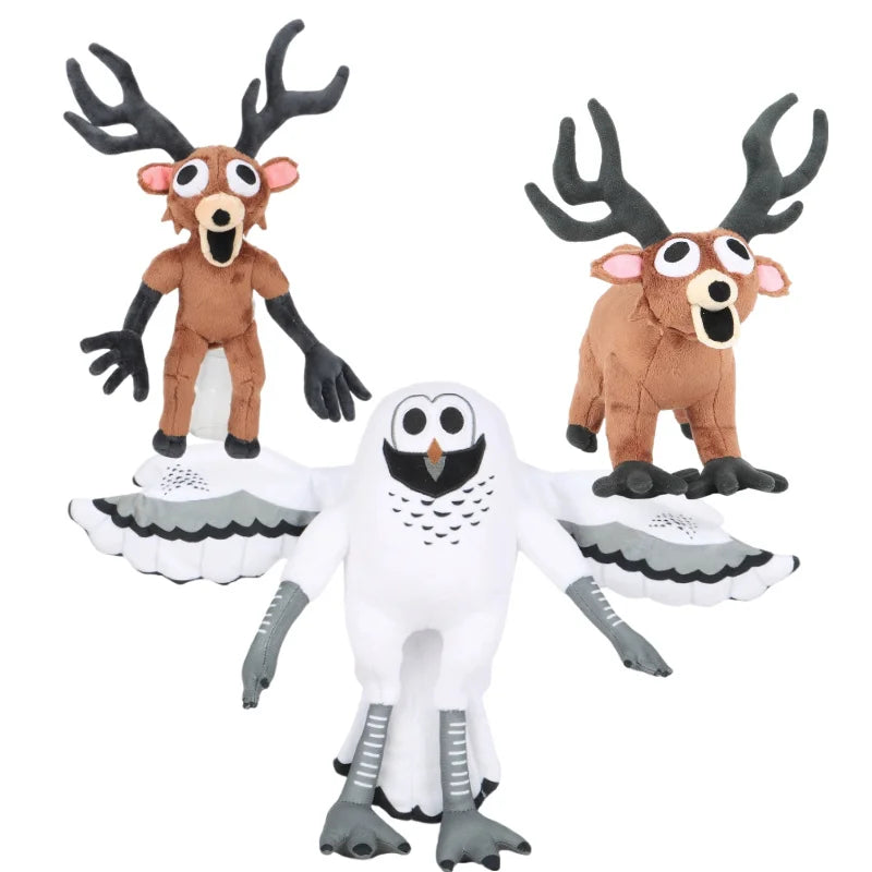 99 Nights In The Forest  Deer Owl Plush Toys Decorations In The Bedroom Game Peripheral 99 Aights Soft Plush Pillow Fans Gifts
