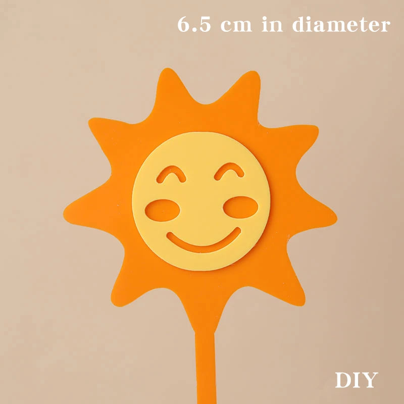 Baby Show Constellation Animal Leo Lion Happy Birthday Cake Topper Yellow Balloon Trees for Cake Decorating Party Supplies Gifts