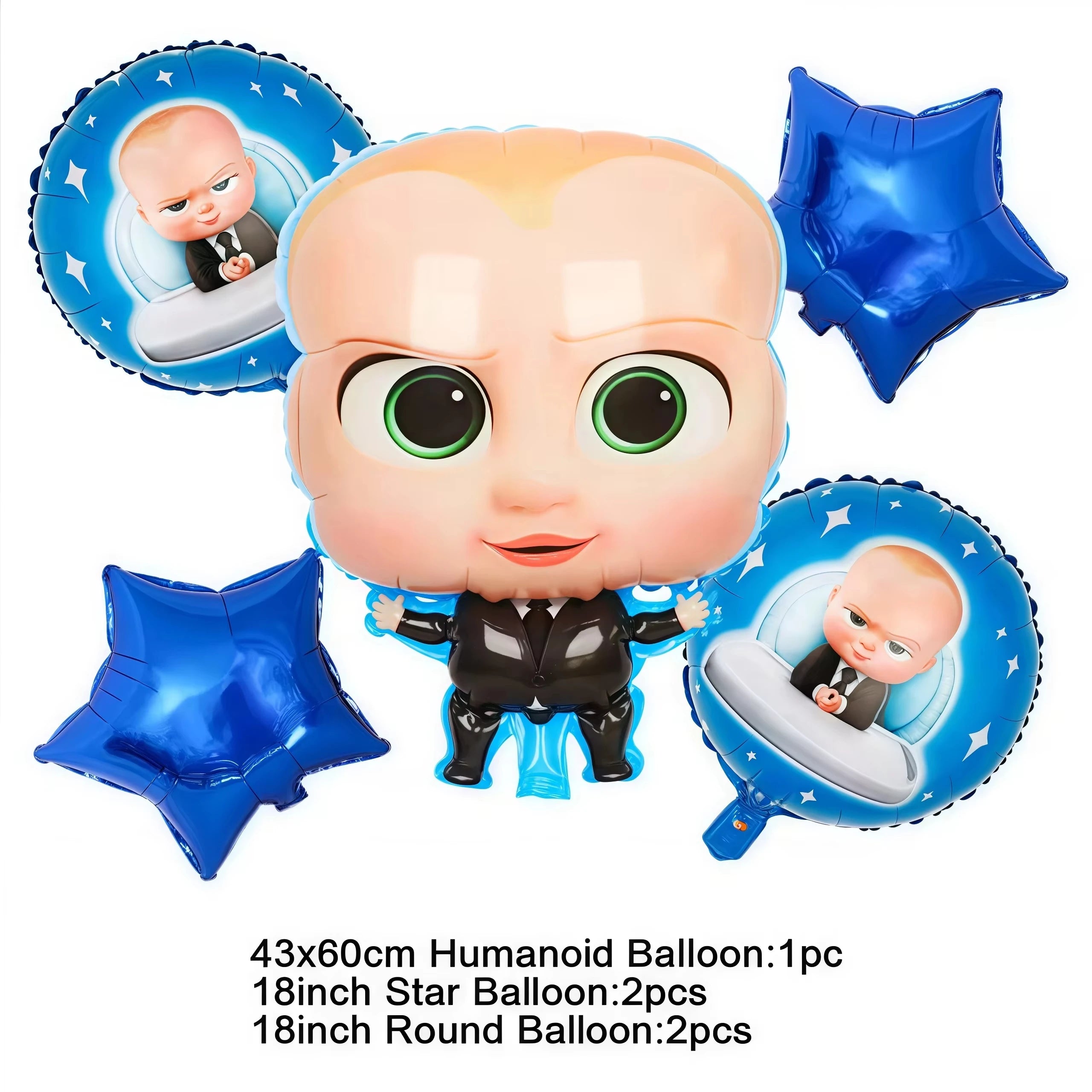 Cartoon Bossed Baby Theme Newborn 1st Birthday Party Decor Disposable Tableware Background Balloon Kid Baby Shower Supplies Gift
