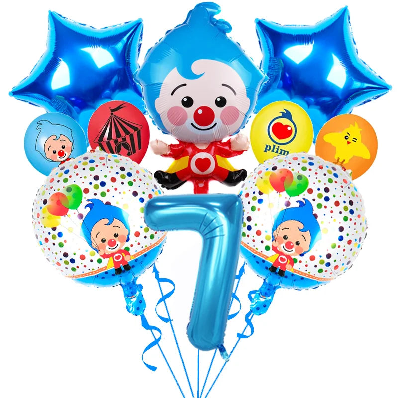 Circus Birthday Party Decor Set Clown Balloons Disposable Tableware Tablecloth Cup Kids Boy Party Supplies Baby Shower Gifts