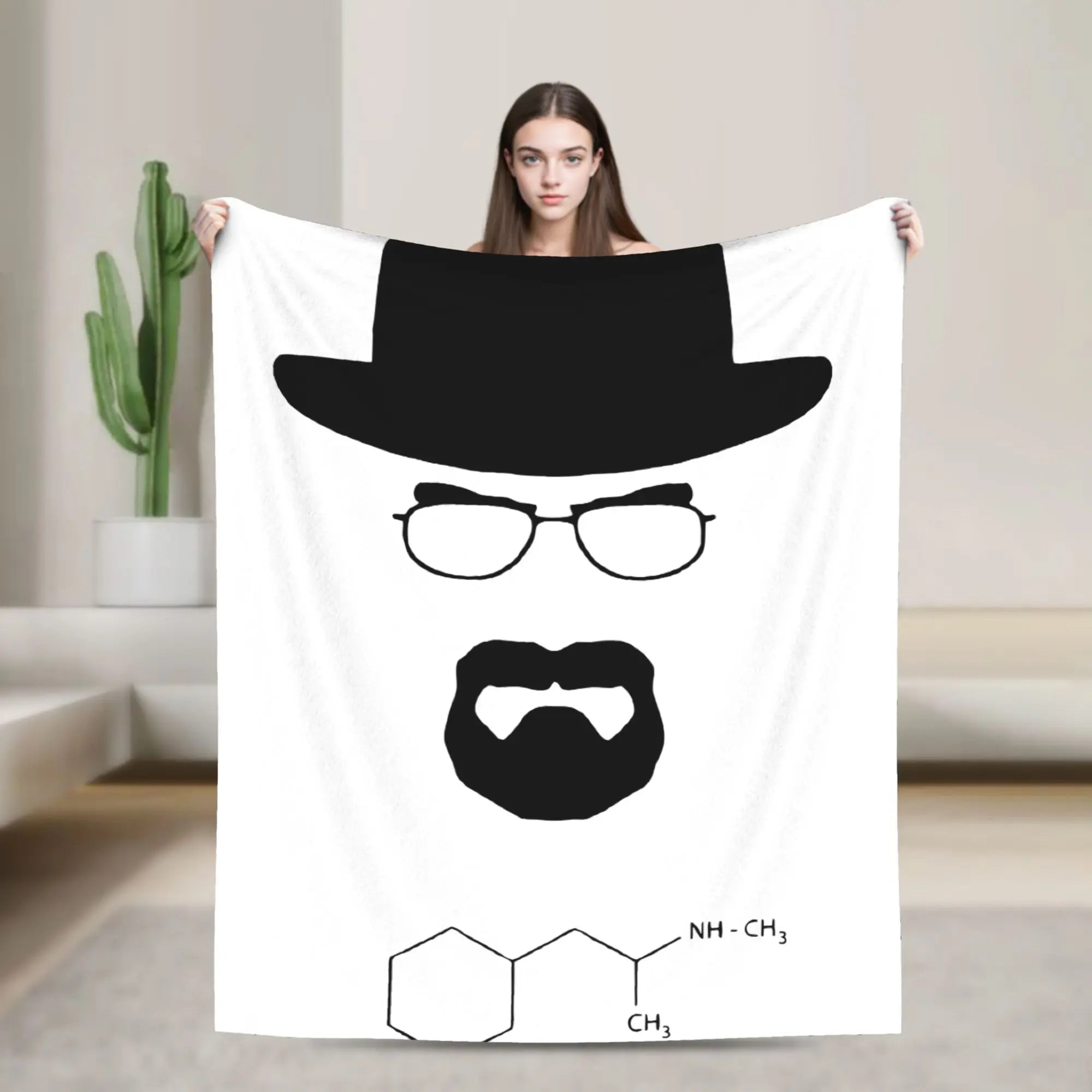 Bryan Cranston Blanket Breaking Bad Walter White Plush Novelty Warm Throw Blanket for Bed Sofa  Winter