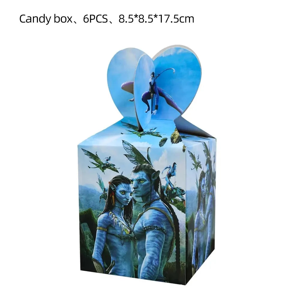 Disney Movie Avatar Birthday Party Decor Disposable Tableware Avatar 2 Balloons Set Cake Topper Gift Bags Baby Kid Party Supplie