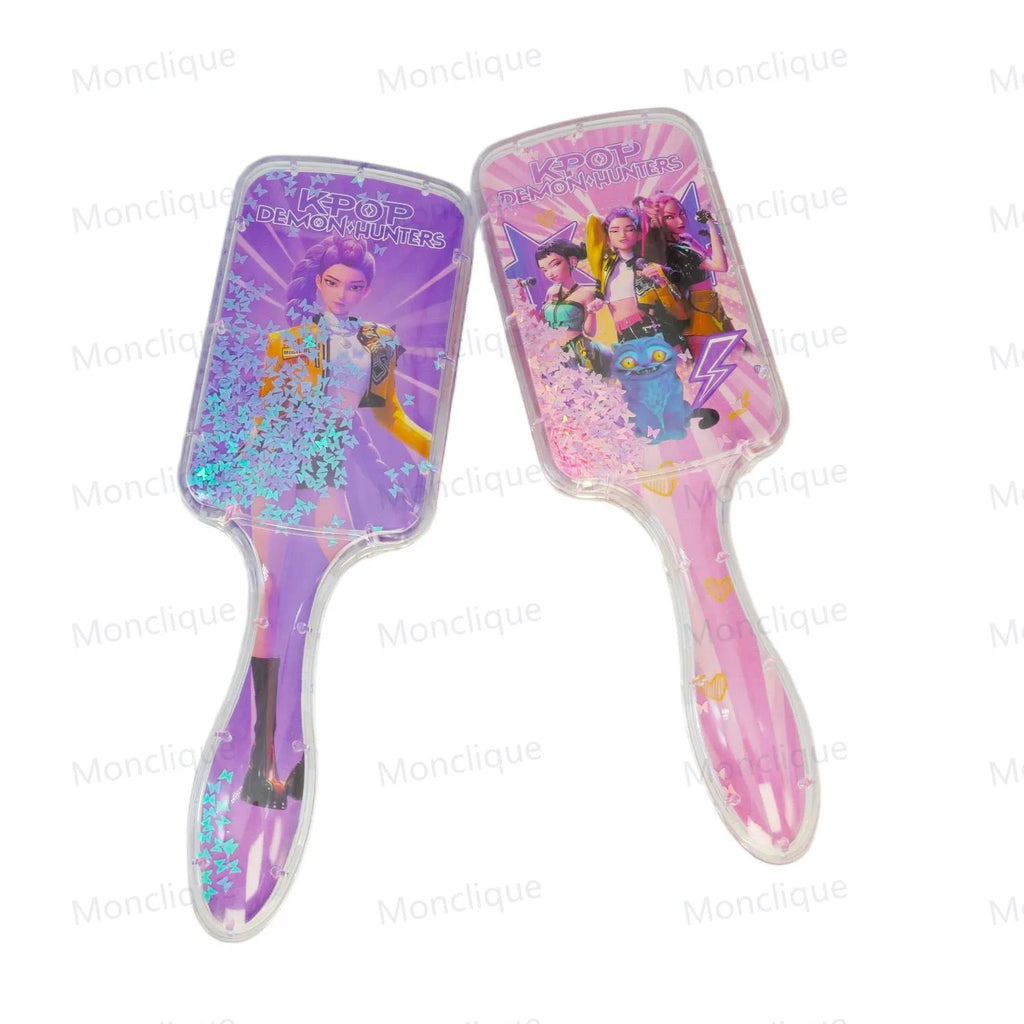 1/4pcs Anime KPop Demon Hunters Comb Series Cartoon Peripheral Air Cushion Massage Comb Children Girl Student Comb Fan Club Gift