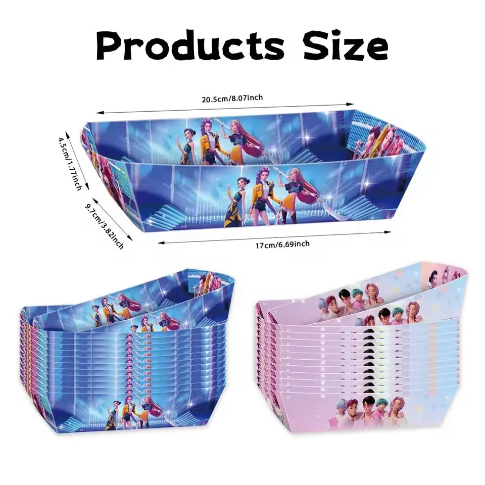 Demon Hunter Birthday Party Supplies Favors Kids Surprise Goody Bags Fillers Balloons Banner for Girls K-pop Anime Cosplay Party