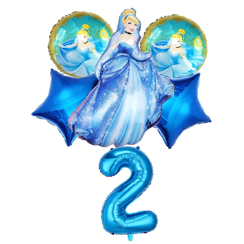 Disney Cinderella Theme Party Supplies Girls Birthday Decoration Tableware Set Paper Cup Plate Tablecloth Balloon Baby Shower