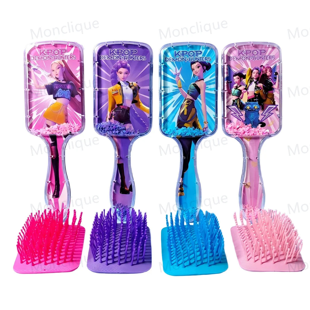 1/4pcs Anime KPop Demon Hunters Comb Series Cartoon Peripheral Air Cushion Massage Comb Children Girl Student Comb Fan Club Gift