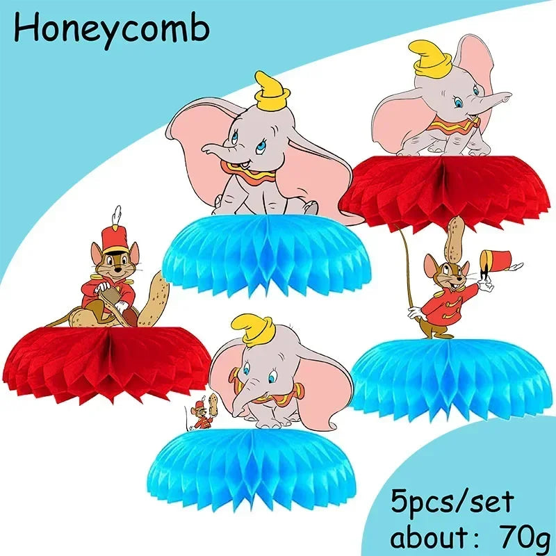 Dumbo Cute Birthday Party Decorations Tableware Kids  Cups Plates Tablewares Set Baby Shower Party Supplies for Children's Day