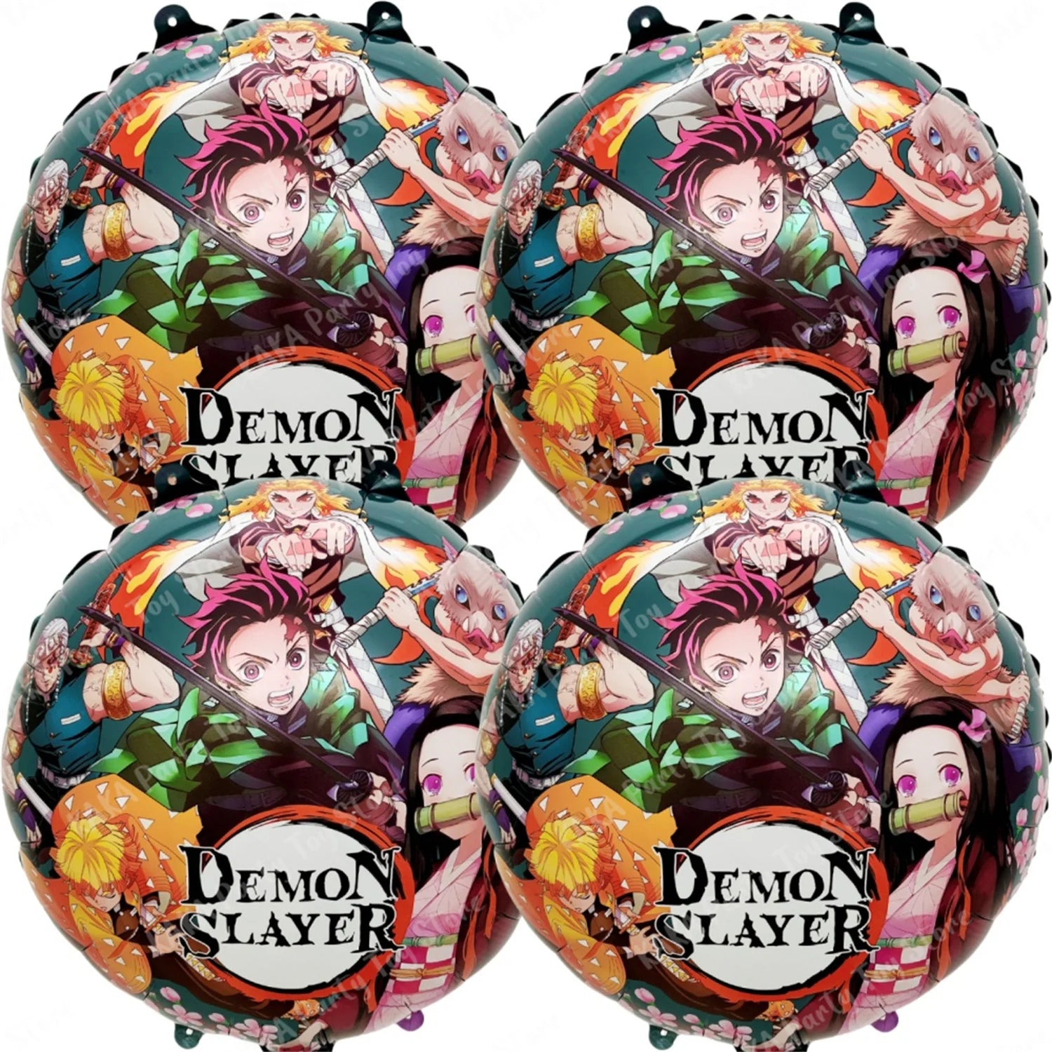 2/4/6Pcs Demon Slayer Party Balloons Anime Foil Balloon Set Baby Shower Birthday Party Decorations Kids Classic Toy Air Gifts