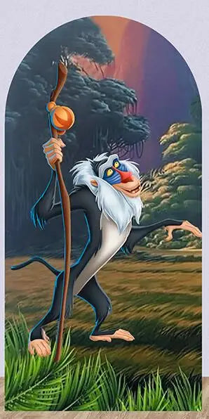 Cartoon Lion King Simba Baby Shower Arch Wall Panels Backdrop Party Supplies Boy Birthday Banner Decors Safari Jungle Background