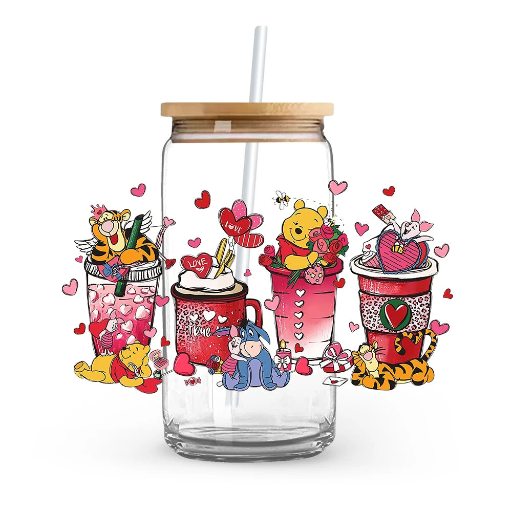 Cartoon Cute Princess Mickey Minnie Stitch Vinyl Sticker For Clothes Iron On Transfer Applique Decor Washable Fusible Patch