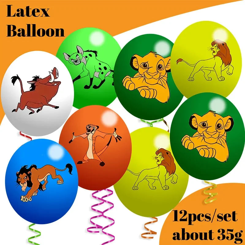 Disney Lion King Graduation Theme Decorations Lion King Backdrop Disposable Tableware Baby Shower Kids Party Supplies Gift