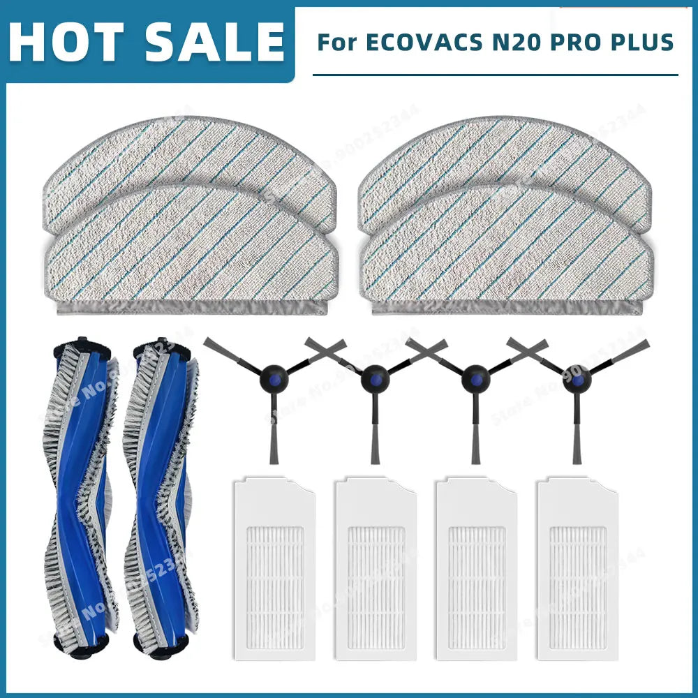 Compatible For ECOVACS DEBOT N20 / N20 PLUS / N20 PRO PLUS Spare Parts Accessories Main Side Brush Hepa Filter Mop Cloth