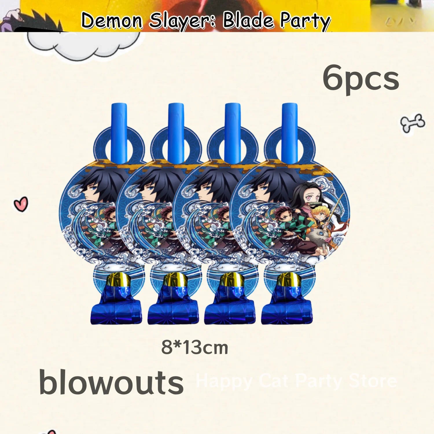 Demon Slayer Birthday Party Decor Kimetsu No Yaiba Tableware Tablecloth Plate Cup Balloon Baby Shower Kids Favors Party Supplies