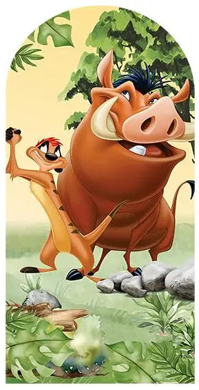 Cartoon Lion King Simba Baby Shower Arch Wall Panels Backdrop Party Supplies Boy Birthday Banner Decors Safari Jungle Background