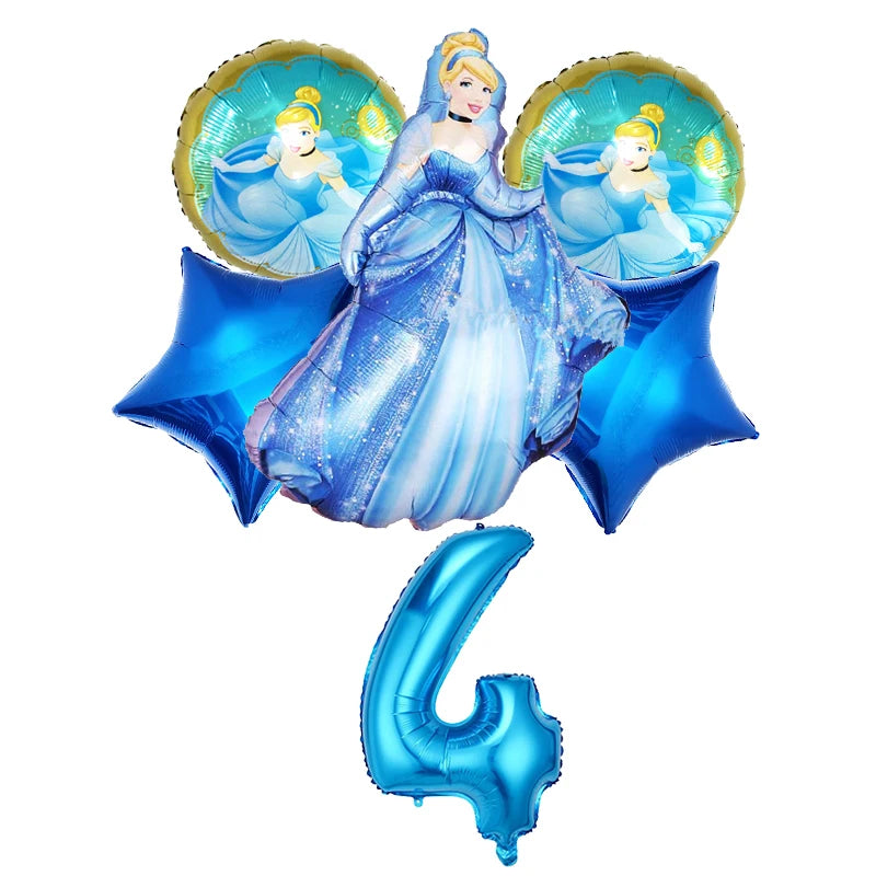 Disney Cinderella Theme Party Supplies Girls Birthday Decoration Tableware Set Paper Cup Plate Tablecloth Balloon Baby Shower