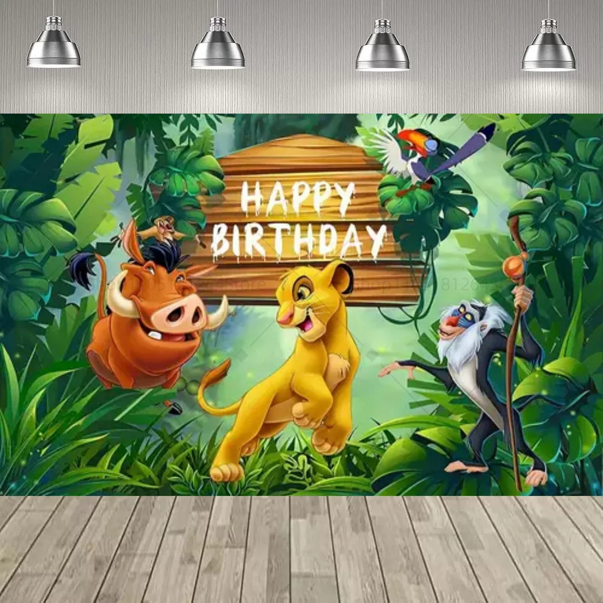 Disney Lion king Simba Party Decoration Backdrop Lion king Jungle Animals Birthday Party Supplies Decor Banner Baby Baptism Gift