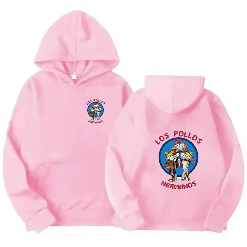 Autumn Winter Fleece Breaking Bad Hoodie Los Pollos Hermanos Chicken Brothers Print Sportwear Men Women Fashion Loose Sweatshirt