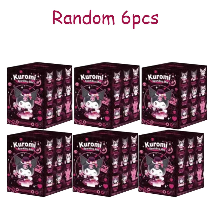 2026 New Sanrio Kuromi Sparkling Idol Series Blind Box Cute Coolomey Decoration Anime Idol Ornament Table Doll Toy Christmas Gif