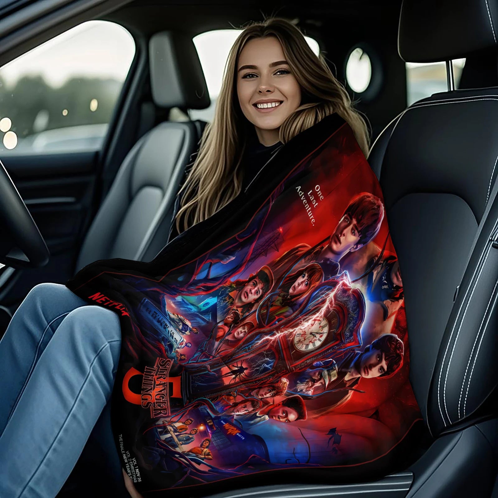 1PC Science Fiction Horror S-Stranger T-Things Blanket Warmth Flannel Blanket Soft Cozy Multifunctional Decorative Throw Blanket