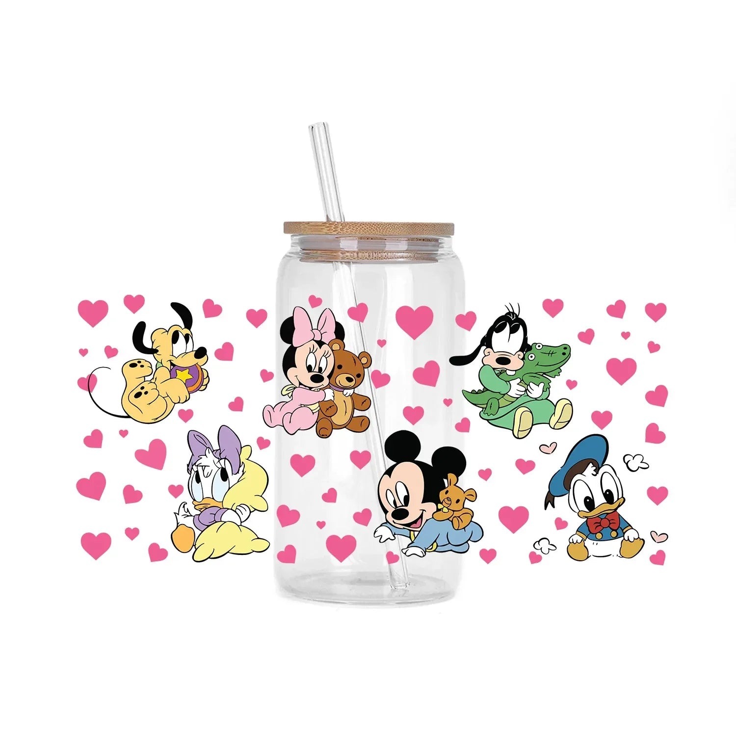 30 Style XOXO Happy Valentine Mickey Family UV Sticker DIY Decals 3D transfers uvdtf stickers 16oz uv dtf cup wraps
