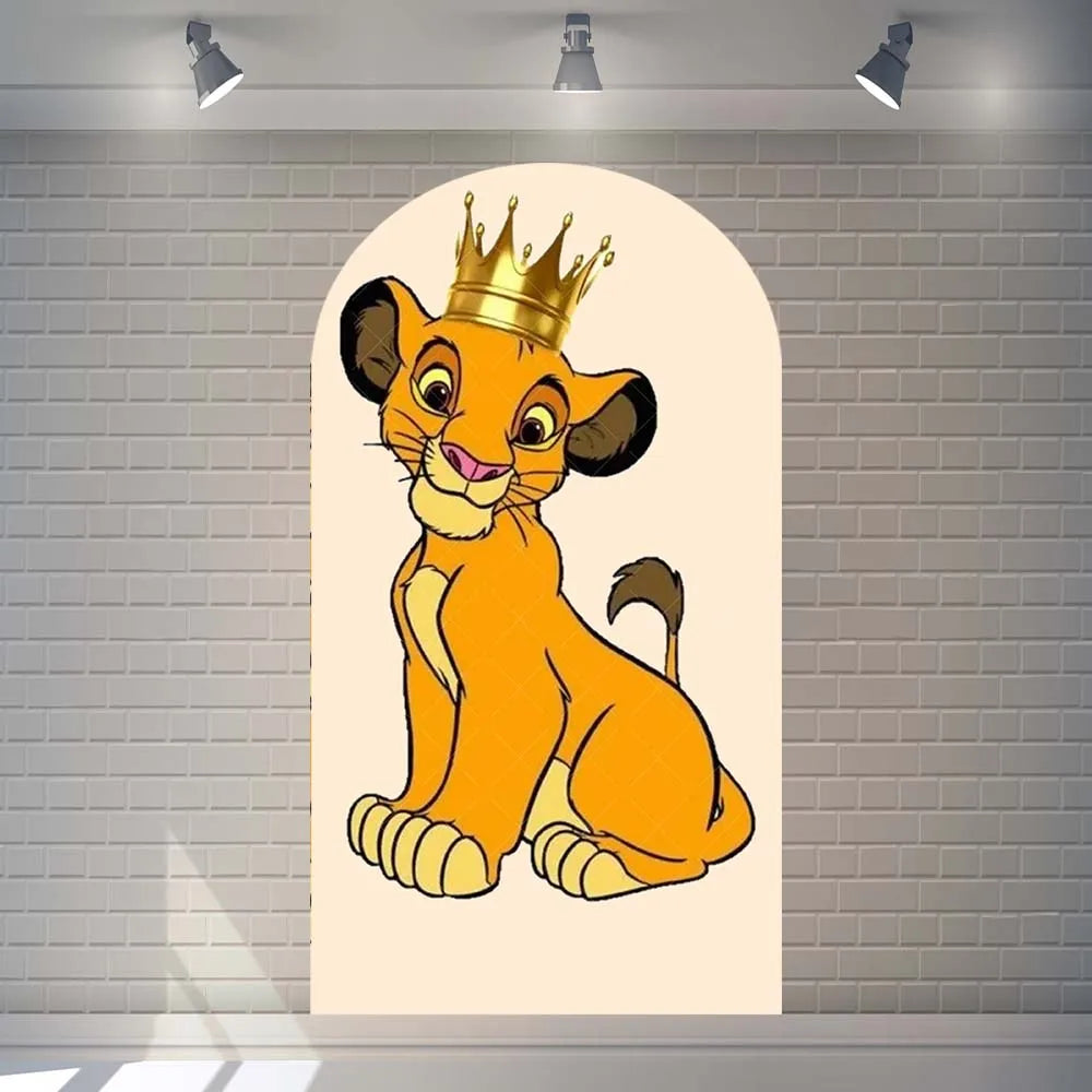 Custom Name Disney The Lion King Arch Backdrop Kids Birthday Party Cartoon Simba Decor Cover Baby Shower Photography Background
