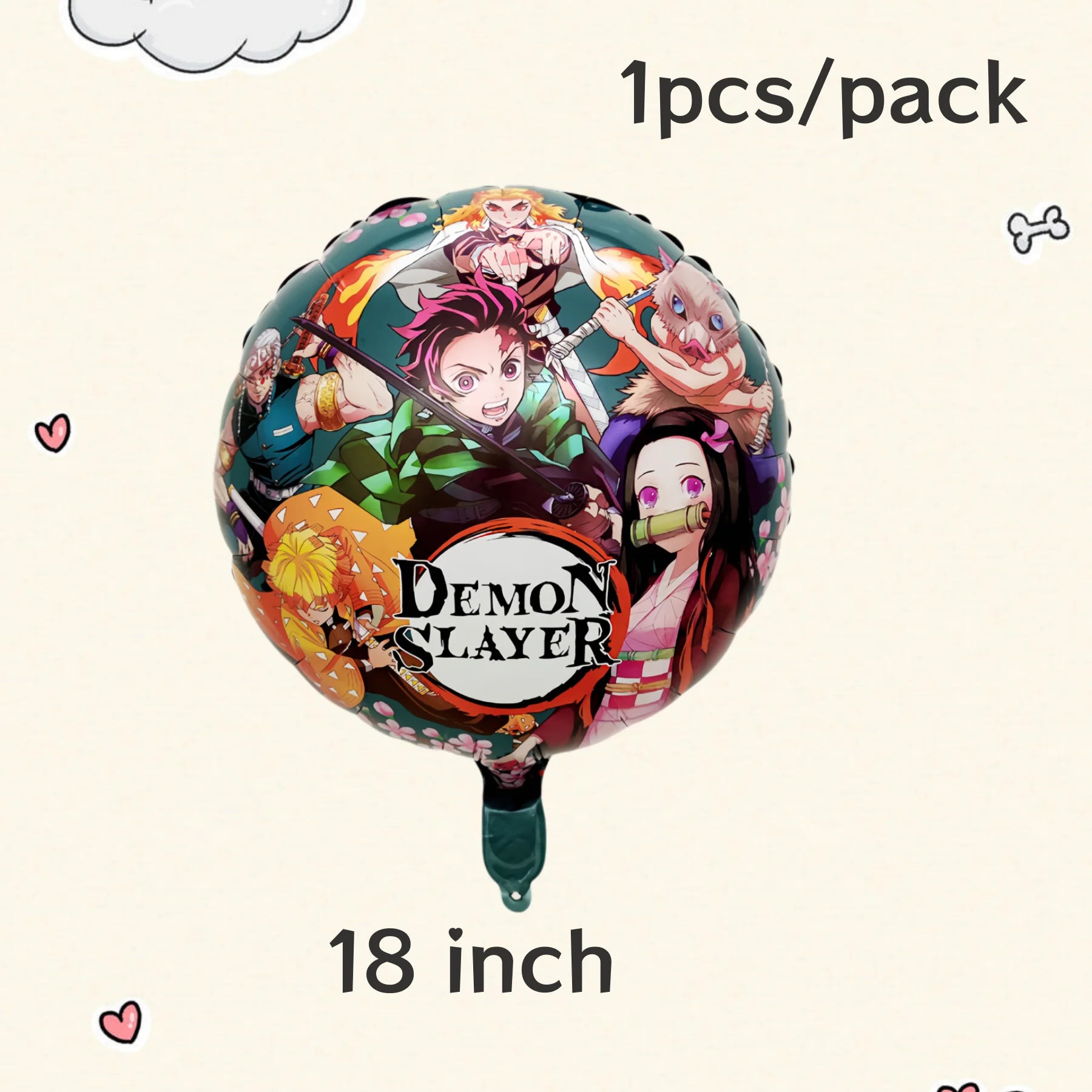 Demon Slayer Latex Balloons Happy Birthday Party Decoration Kimetsu no Yaiba Balloon Baby Shower Kids Favor Gift Party Supplies