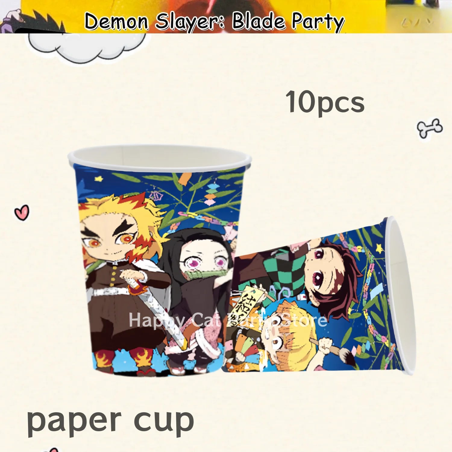 Demon Slayer Birthday Party Decor 20pepole Tableware Kimetsu No Yaiba Tablecloth Plate cup Baby Shower Kids Favor Party Supplies