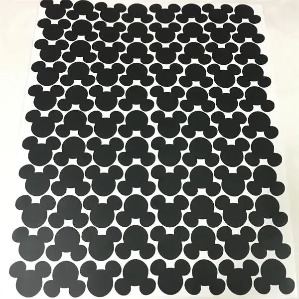 88pcs/set Cartoon Mouse Head Wall Sticker For Kids Rooms Home Decor Glass Bottle Kitchen Label Adhesive Stickers Art Wallpaper