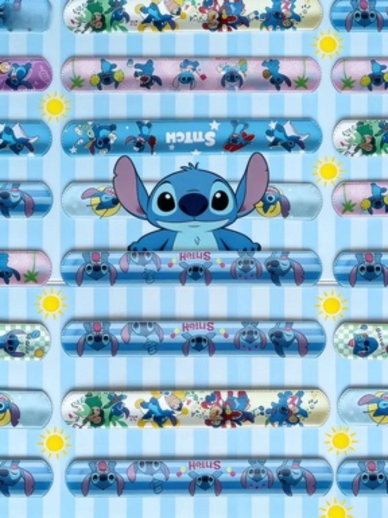 12/24/ PCS Lilo&Stitch Toys Stitch Wristbands A Aariety Of Anime Doll Characters Children pat circle  Educational Birthday Gifts