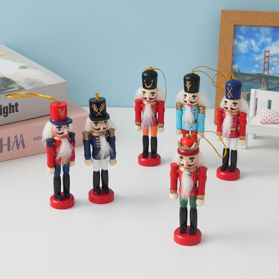 2026 Nutcracker Miniatures Pink Series Nutcracker Puppet Ornaments Desktop Cartoons Walnuts Soldiers Band  Desk Christmas
