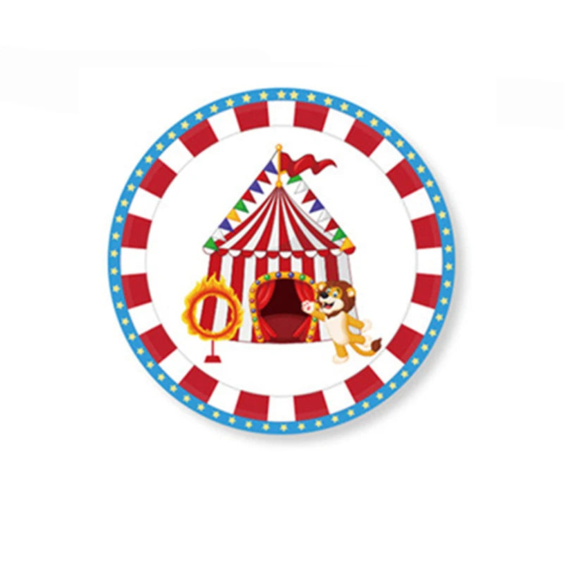 Circus Theme Paper Cups Plates Napkins Set Kids Birthday Baby Shower Party Decor Wedding Grand Event Party Tableware Supplies