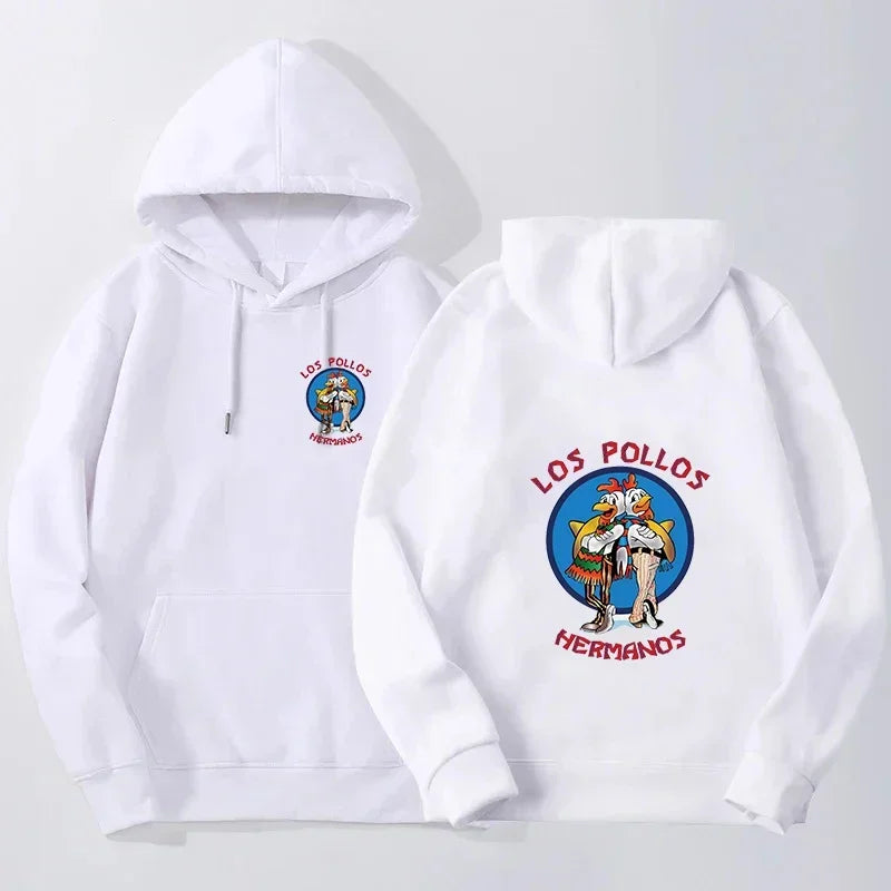 Autumn Winter Fleece Breaking Bad Hoodie Los Pollos Hermanos Chicken Brothers Print Sportwear Men Women Fashion Loose Sweatshirt