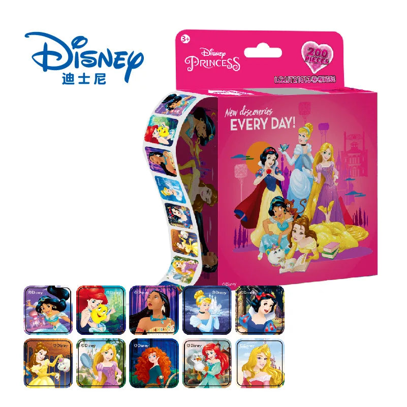 200 Sheets/Box Frozen Elsa Cartoon Pull Out Stickers Princess Mickey Mouse Minnie Sticker Girl Boy Teacher Reward Toys Gift