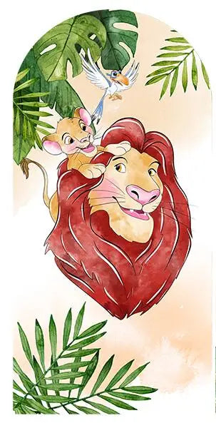 Cartoon Lion King Simba Baby Shower Arch Wall Panels Backdrop Party Supplies Boy Birthday Banner Decors Safari Jungle Background