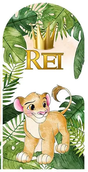 Cartoon Lion King Simba Baby Shower Arch Wall Panels Backdrop Party Supplies Boy Birthday Banner Decors Safari Jungle Background