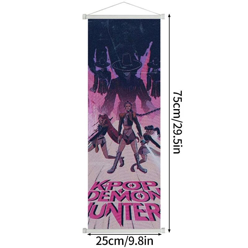 Demon Hunters Birthday Balloons Huntrix Birthday Kpop Warriors Balloons Birthday Backdrop Cloth Kpop Birthday Decor Accessiories