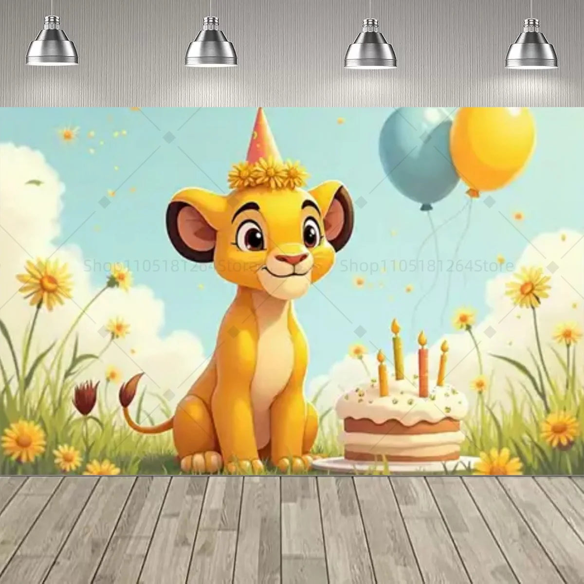 Disney Lion king Simba Party Decoration Backdrop Lion king Jungle Animals Birthday Party Supplies Decor Banner Baby Baptism Gift