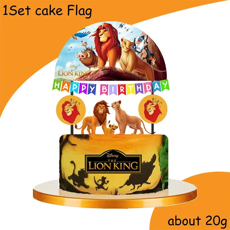 Disney Lion King Graduation Theme Decorations Lion King Backdrop Disposable Tableware Baby Shower Kids Party Supplies Gift