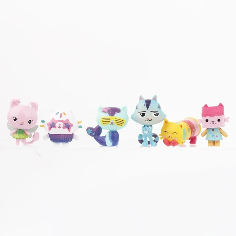 13pcs Gabby Dollhouse Handmade Model Decoration Figures Cartoon Anime Doll Toys Ornaments Baby Shower Boys Girls Birthday Gift