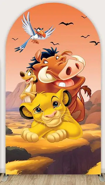 Disney Lion King Arch Covers Birthday Decorations Hakuna Matata theme Arch Wall Backdrop Banner Simba Baby Shower Background