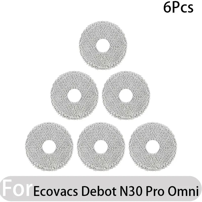 Compatible for Ecovacs Debot N30 Omni / N30 Pro Omni Robot Vacuum Accessories Main Side Brush Hepa Filter Rag Dust Bag Parts