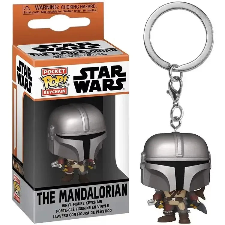 FUNKO POP Star Wars the Mandalorian Key Chains Kid Carvinal Collection Gift Toy Key Ring Pop Keychain Toys