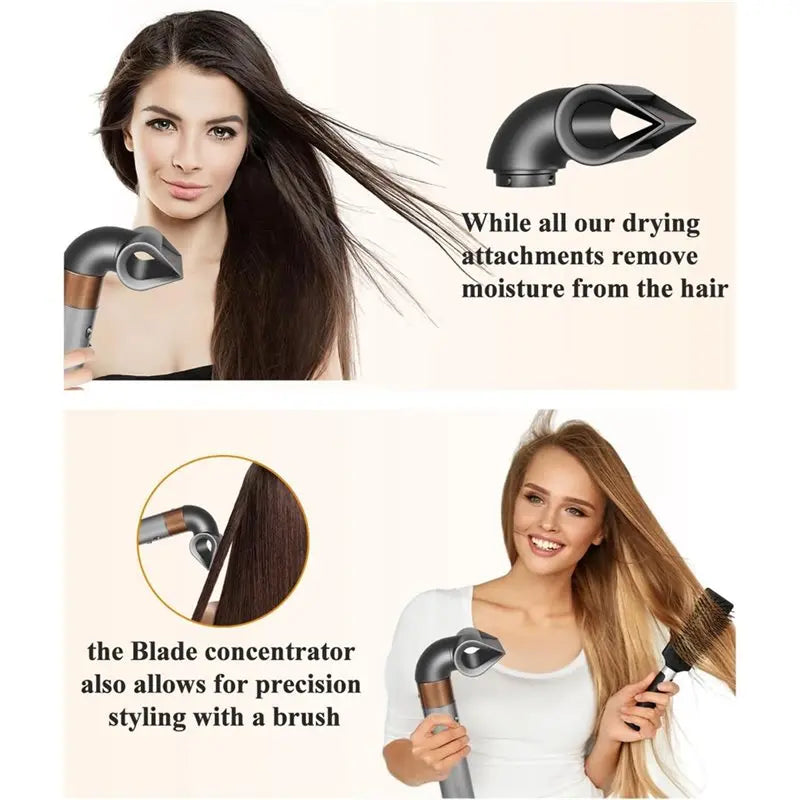 【POPULAR】Volumizing Brush And Blade Concentrator Attachment For Dyson Airwrap HS01 HS05 HS08 For Straight Curly Hair Large Round