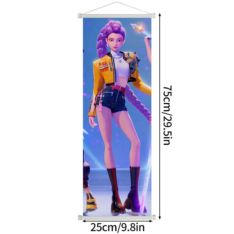 Demon Hunters Birthday Balloons Huntrix Birthday Kpop Warriors Balloons Birthday Backdrop Cloth Kpop Birthday Decor Accessiories