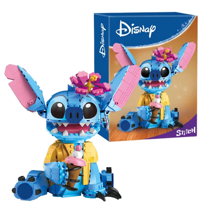 2026 Disney New 784pcs Stitch Angel Compatible Building Blocks Bricks Stitch DIY Toys Girl Boy Birthday Christmas Gift Toys