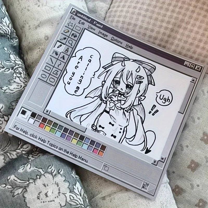 50-150 Sheets Vintage Computer Drawing Sticky Notes Ideal For office worker & student Use,Durable Adhesive Notes, Sticky Notes