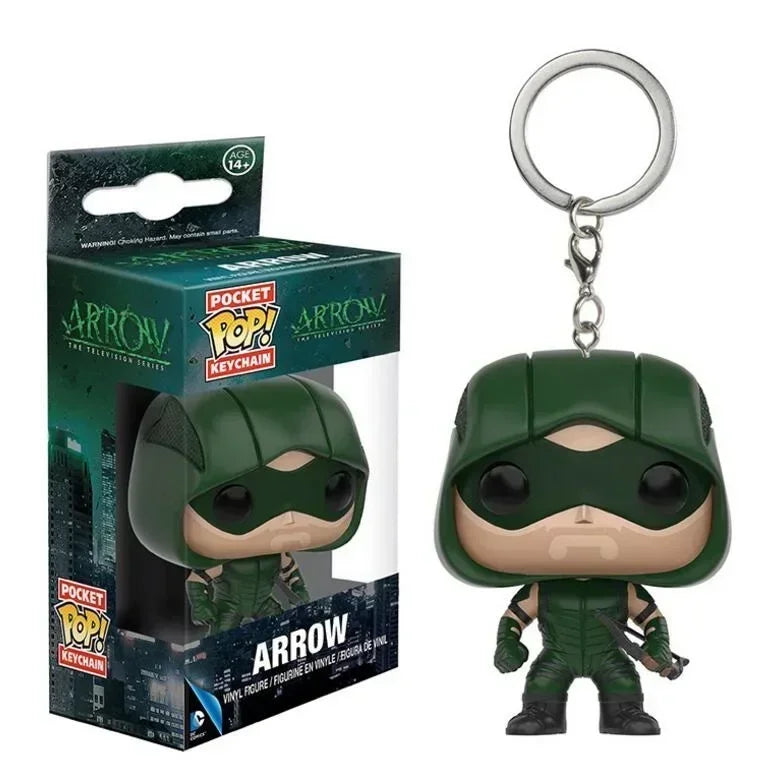 FUNKO Pop Batman Superman SuperGirl New Justice League Aquaman the Flash Wonder Women Pocket Pop Keychain Figure Collection Toys