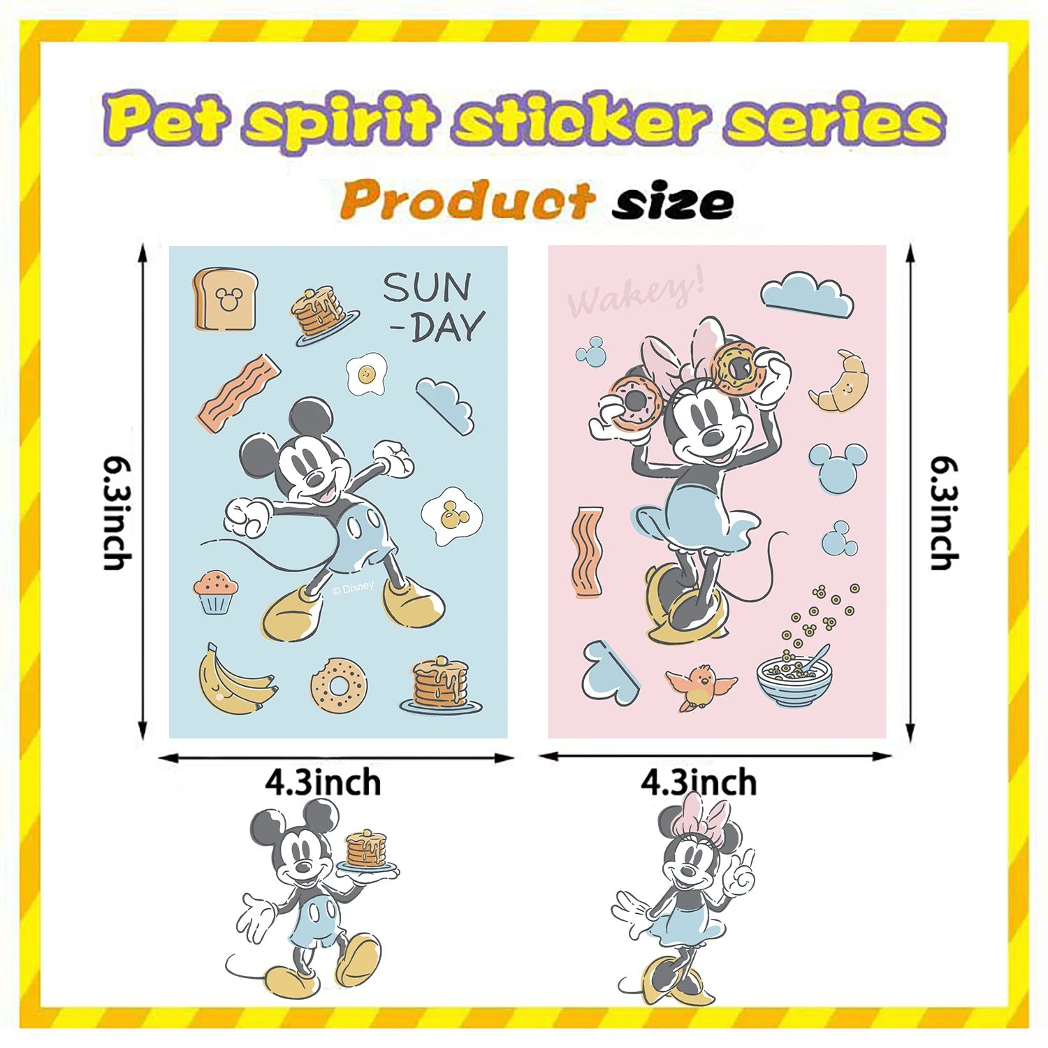 8/16/32Pcs Disney Cute Cartoon Mickey Mouse Graffiti Sticker DIY Laptop Scrapbook Phone Luggage Bottle Children's Stickers Toy