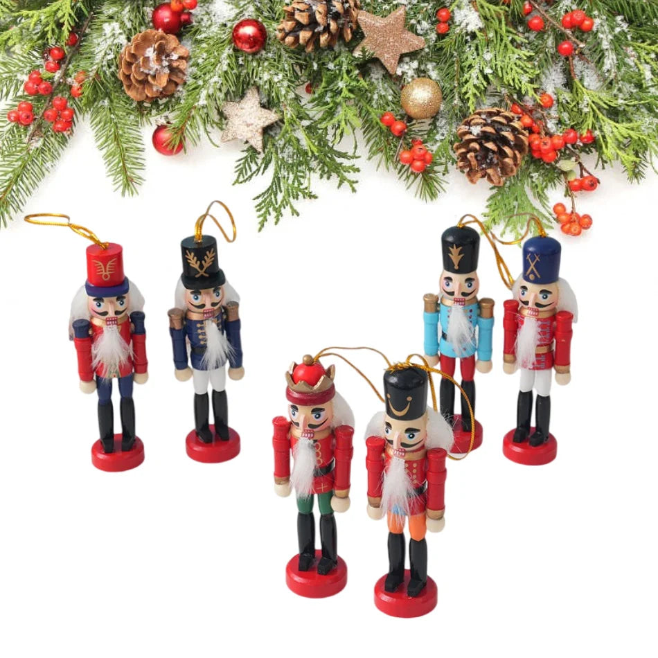 2026 Nutcracker Miniatures Pink Series Nutcracker Puppet Ornaments Desktop Cartoons Walnuts Soldiers Band  Desk Christmas