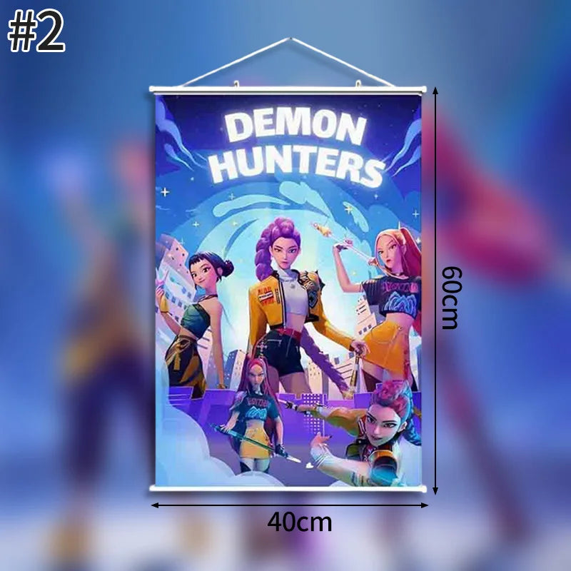 Demon Hunters Birthday Balloons Huntrix Birthday Kpop Warriors Balloons Birthday Backdrop Cloth Kpop Birthday Decor Accessiories